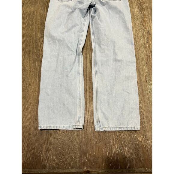 Levi's Low Pro Straight Jeans Mid-Rise Distressed Denim Light Wash Blue Size 31 - Picture 8 of 13